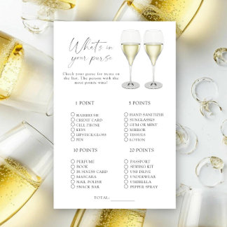 Champagne - What's in your purse game
