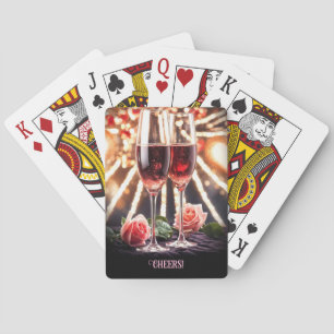 Champagne Wine Cheers Poker Cards