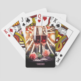 Champagne Wine Cheers Poker Cards