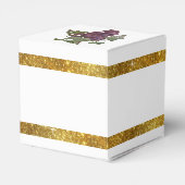 Champagne Winery Grapes Vineyard Wedding Reception Favor Boxes (Back Side)