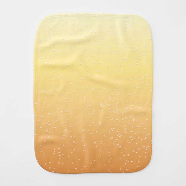 Champagne with Tiny Bubbles Background Art Baby Burp Cloth (Front)