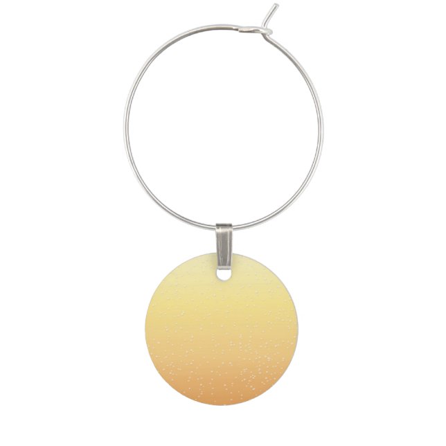 Champagne with Tiny Bubbles Background Art Wine Charm (Front)