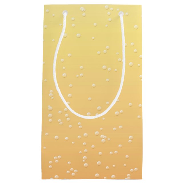 Champagne with Tiny Bubbles Small Gift Bag (Front)
