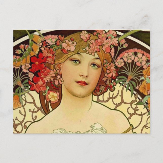 Champagne Woman 1897 - F. Champenois Imprimeur Postcard (Front)