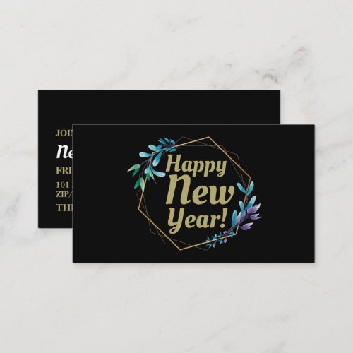 Champagne  Wreath New Years Eve Party Ticket Enclosure Card