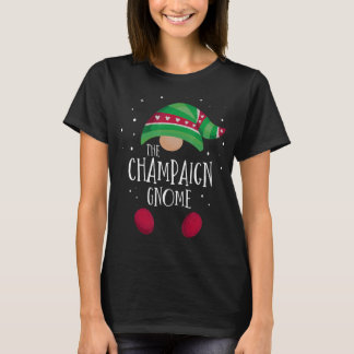 Champaign Gnome Family Matching Christmas Pajamas T-Shirt