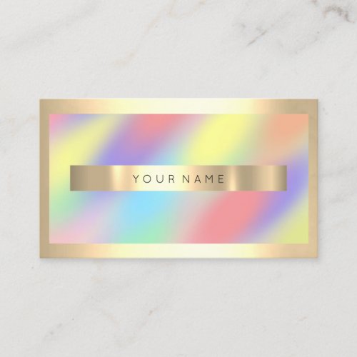 Champaign Gold Frame Holograph Ombre Luxury VIP Business Card