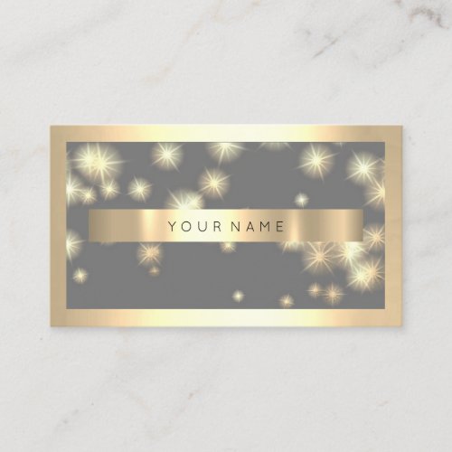 Champaign Gold Frame Metallic Gray  Luxury VIP Business Card