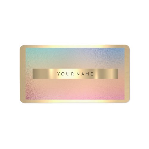 Champaign Gold Frame Metallic Ombre Luxury VIP Bus Label
