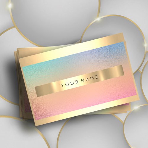 Champaign Gold Frame Metallic Ombre Luxury VIP Business Card