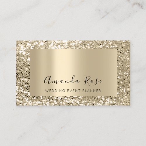 Champaign Gold Wedding Event Planner Fashion Las Appointment Card