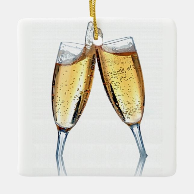 **CHAMPAIGN TOAST** CHRISTMAS ORNAMENT (Front)
