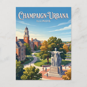 Champaign-Urbana, Illinois Postcard
