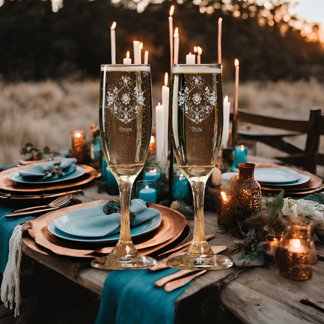 Champaigne Flutes Elegant Copper Turquoise (Creator Uploaded)