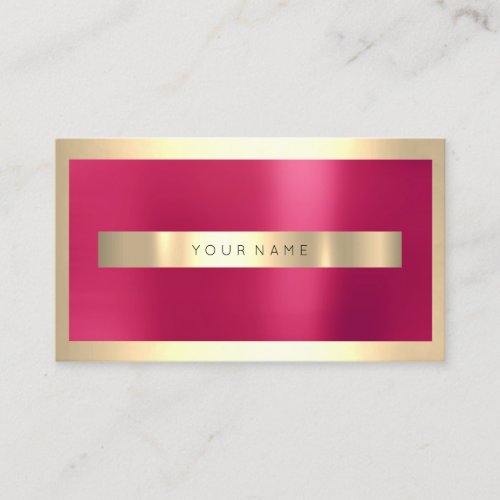 Champaigne Gold Frame Metallic Pink Candy Minimal Business Card