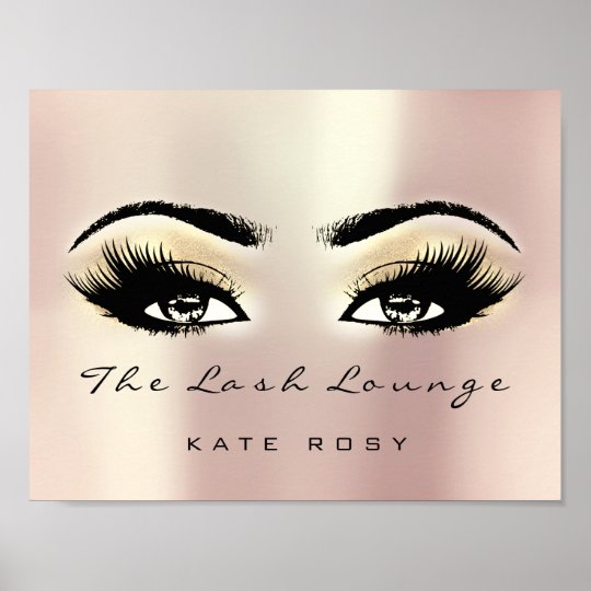 Champaigne Name Makeup Artist Beauty Studio Lashes Poster Zazzle