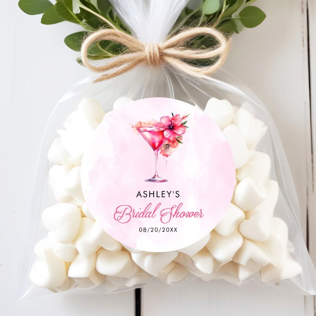 Champange Bridal Shower Classic Round Sticker (Creator Uploaded)