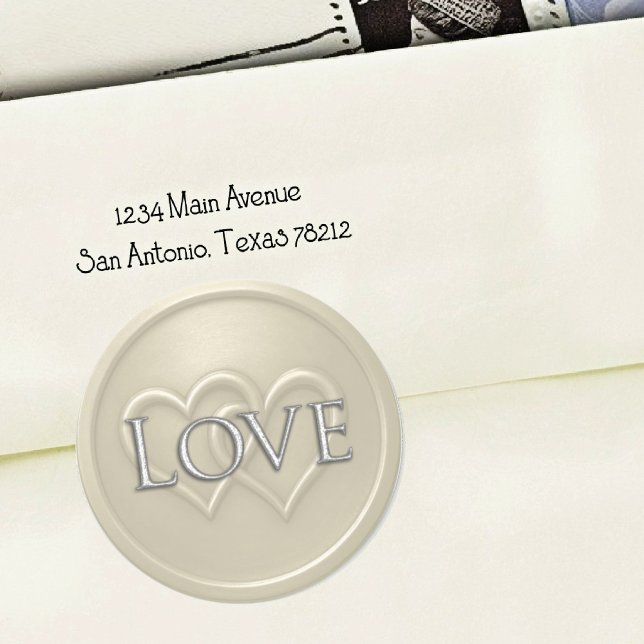 Champgne Two Hearts Intertwined Wedding Classic Round Sticker (Creator Uploaded)