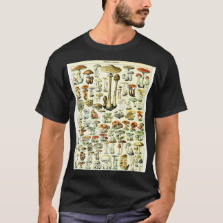 Champignons Mushrooms Vintage Botanical Illustrati T-Shirt