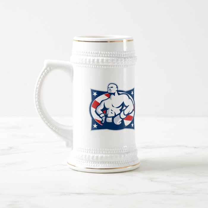 Champion American Boxer Akimbo Retro Mugs