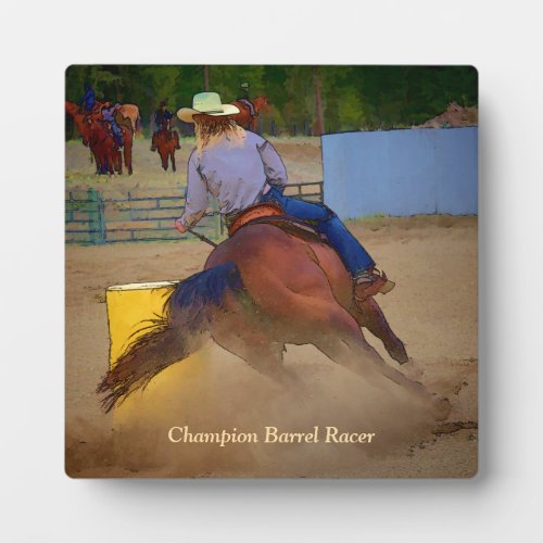 Champion Barrel Racer Plaque