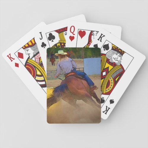 Champion Barrel Racer Poker Cards