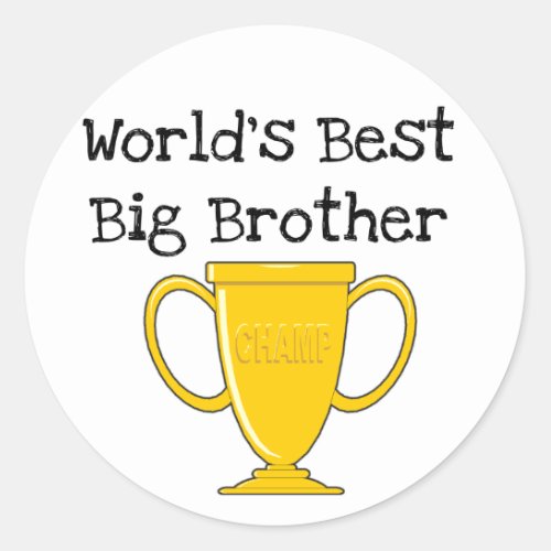 Champion Big Brother Tshirts and Gifts Classic Round Sticker