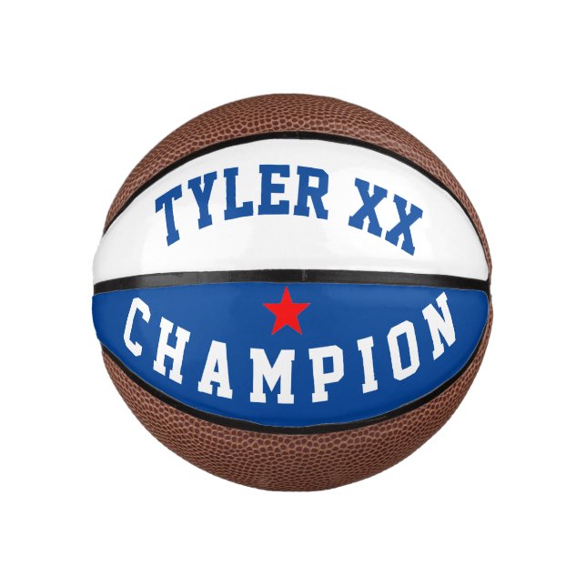 Champion Blue and White Mini Basketball (Front)
