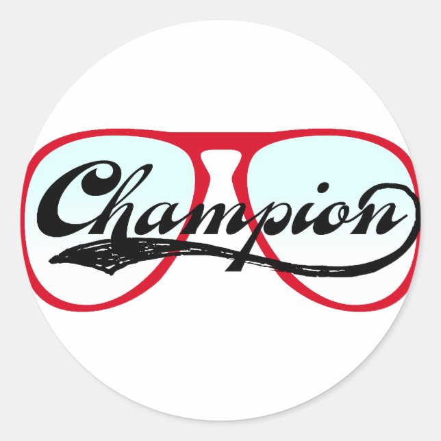 Champion Classic Round Sticker (Front)