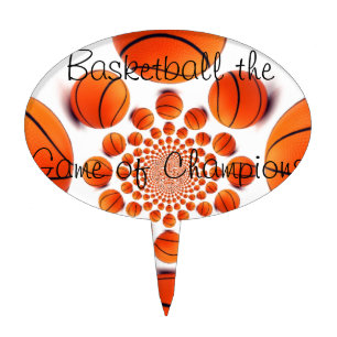 Champion Court Vision: Basketball Game of Champs Cake Topper