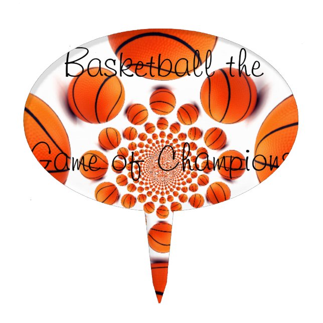 Champion Court Vision:  Basketball Game of Champs Cake Topper (Front)