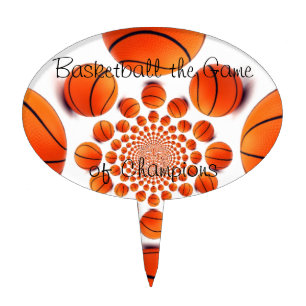 Champion Court Vision:  Basketball Game of Champs Cake Topper
