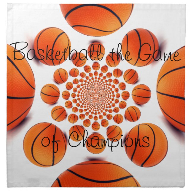 Champion Court Vision:  Basketball Game of Champs Cloth Napkin (Front)