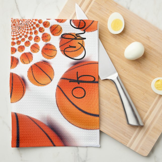Champion Court Vision:  Basketball Game of Champs Kitchen Towel (Quarter Fold)