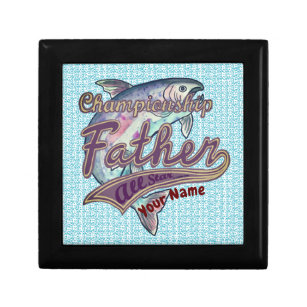 Champion Fishing Dad custom name Gift Box