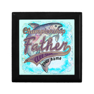 Champion Fishing Father custom name Gift Box
