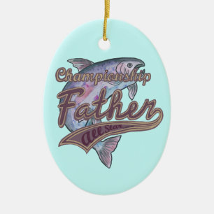 Champion Fishing Father ornament