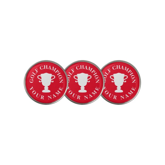 Champion golf player custom golf ball markers (3 Up)