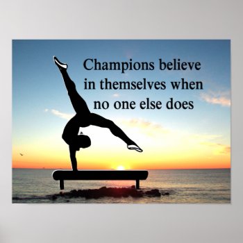 Champion Gymnast Poster by MySportsStar at Zazzle