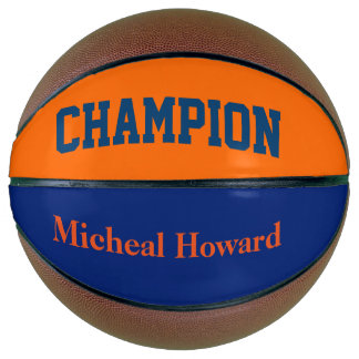 champion in dark blue and orange basketball