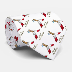 Champion king of the mountain dog agility funny neck tie