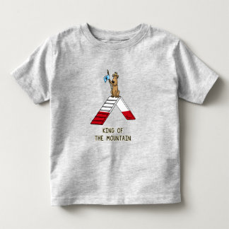 Champion king of the mountain dog agility funny toddler t-shirt