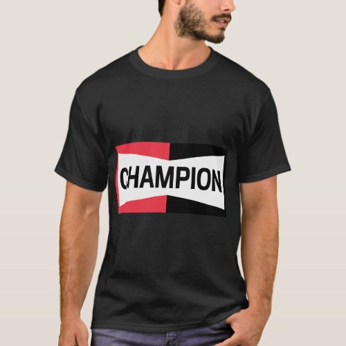 Champion Motor Sports Spark Plug T_Shirt