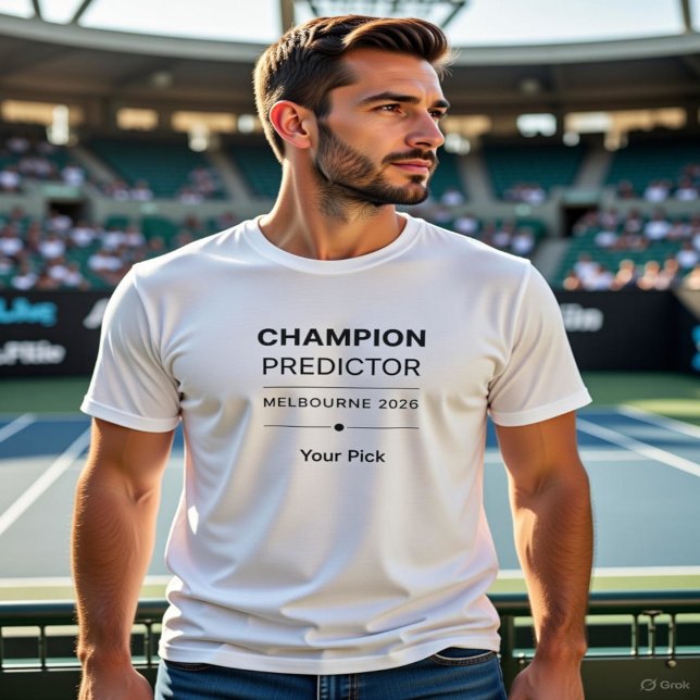 Champion Predictor – Melbourne 2026 Tennis  T-Shirt (Creator Uploaded)