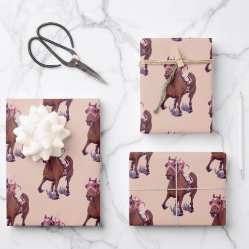 Champion Racehorse Defeats Triple Crown Winner Wrapping Paper Sheets