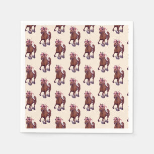 Champion Racehorse Thoroughbred Wins Napkins