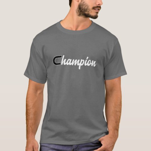 champion simple text hoodie T_Shirt
