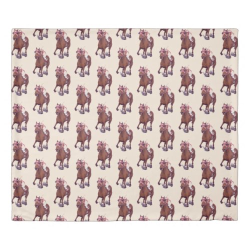 Champion Thoroughbred Race Horse Wins Duvet Cover