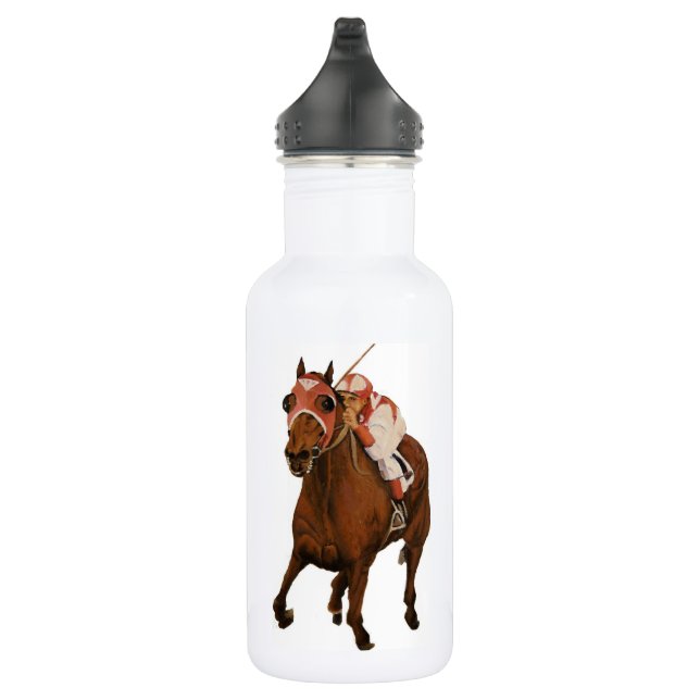 Champion Thoroughbred Wins Big Race Stainless Steel Water Bottle (Right)