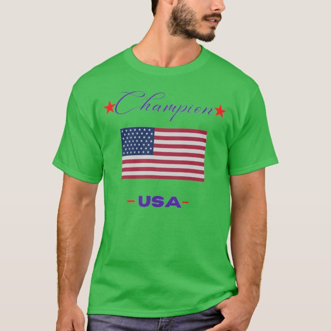 Champion USA Flag Club Athletic Tee | True Classic (Front)